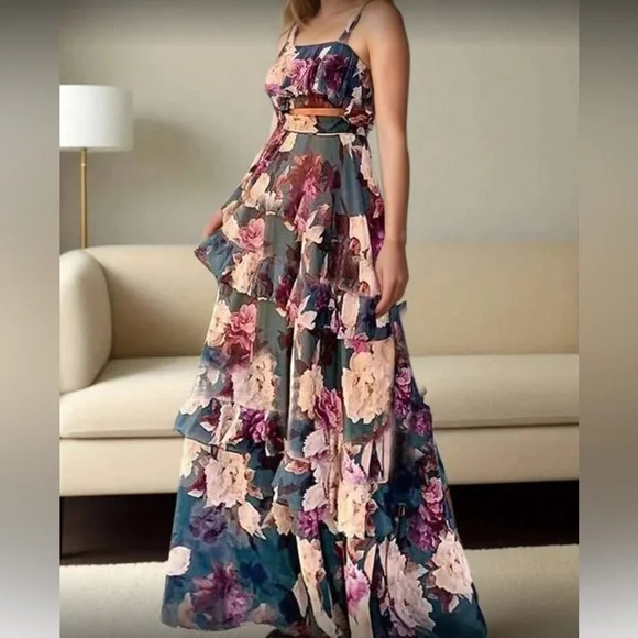 Floral Maxi Skirt and Top Setb - Picture 4 of 7